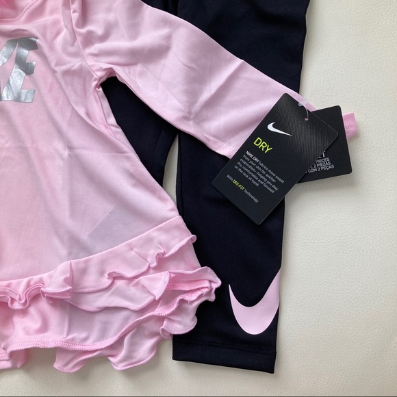 Nike Dri-fit Ruffle Pullover Hoodie and Leggings Set - Picture 7 of 11